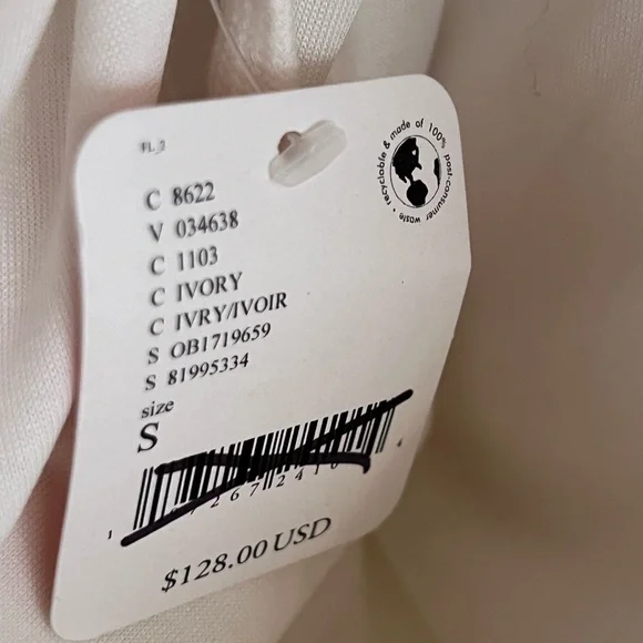 Free People Pants FP Movement White Spatial Wide Leg Palazzo NWT SMALL - Picture 6 of 6